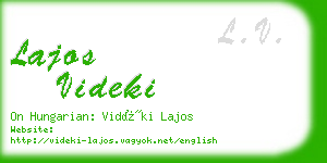 lajos videki business card